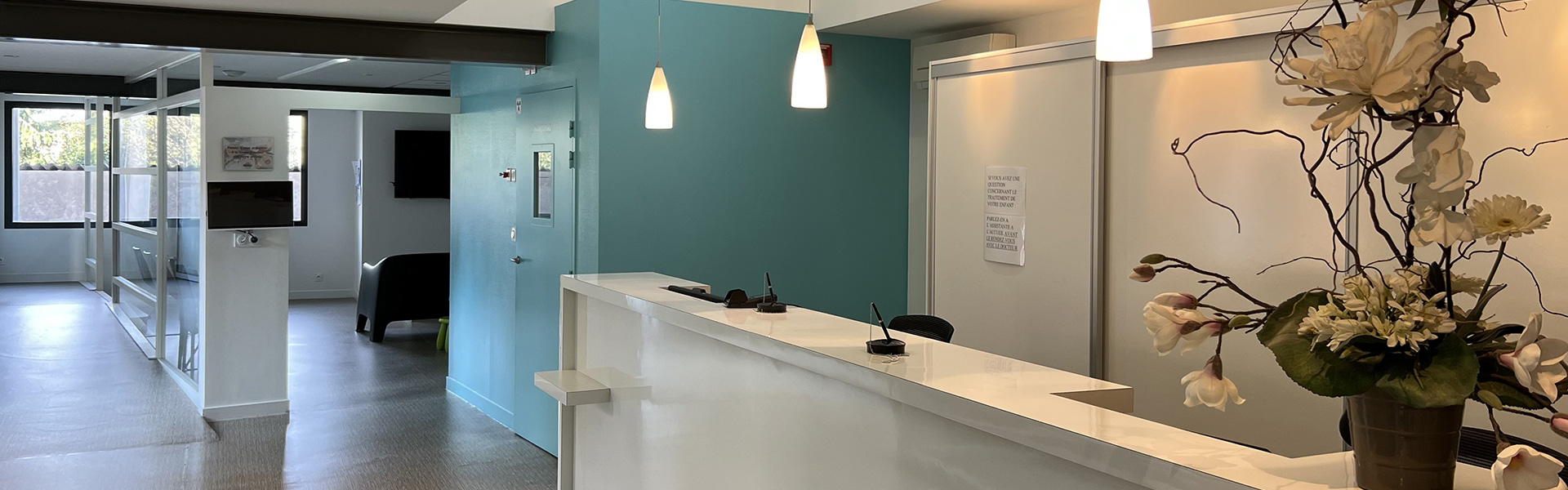 Salle d'attente du cabinet d'orthodontie du Dr Gilbert-Maudet à Vitré